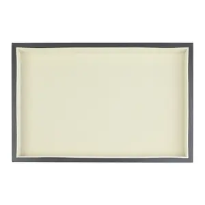 REGALWOVEN Velvet Jewelry Organizer Trays with Removable Dividers for Drawers, Jewelry Organizer Drawer Inserts Container Display Case Flat Tray Black, 35*24*3cm