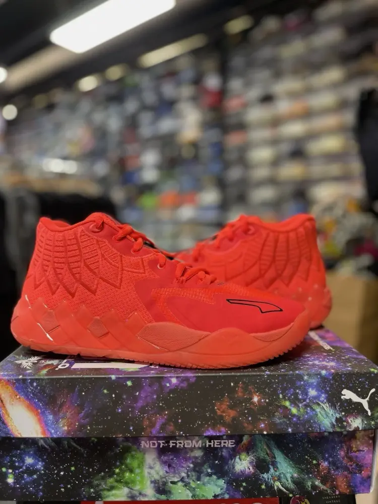 Puma LaMelo Ball MB.01 Not From Here Red Blast (AC) Preowned 10.5m/12w