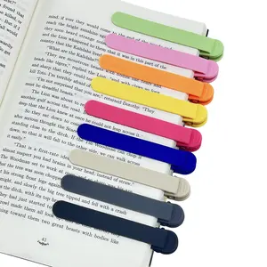9 Automatic Bookmarks, Silicone Smart Bookmarks for Reading Women, Men, Kids, Cute and Unique Bookmark Holder Reading Accessories Christmas Gift for Book Lovers christmas 2024 ornament Pastel Color Reusable