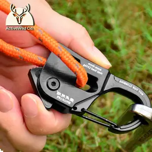 Heavy-Duty Aluminum Alloy Tent Rope Tensioner | Outdoor Camping Wind Chord Automatic Tensioning Clamp | Self-Locking Rope Tensioner | Rust-Resistant | Durable | Lightweight | Tent Rope Adjuster | Tent Accessories