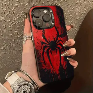 Anti-Shock Phone Case with Spider Pattern, Compatible with iPhone Models 11-16 Promax, Perfect Gift for Family & Friends