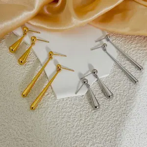 [Limited-Time Event] Women's Minimalist Artificial Gemstone Earrings - Geometric Conical Water Drop Design, Niche Individual Temperament Jewelry, Ideal Personalized Gift for Casual Outfit Wearers