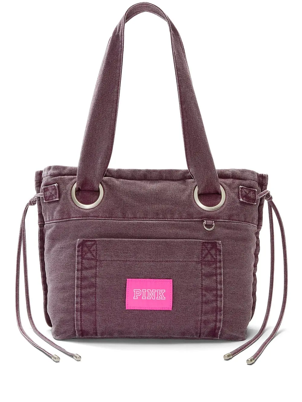 PINK Canvas Flat-Bottom Tote Bag PINK Canvas Flat-Bottom Tote Bag