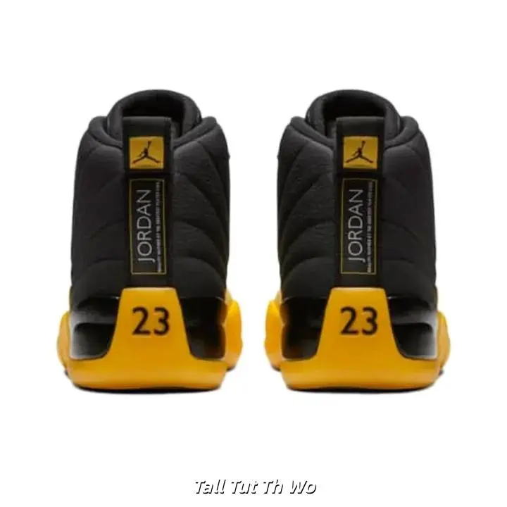 Unisex Black-Yellow 2-Tone Mid-Top Retro Basketball Sneakers - Lace-Up, Yellow Traction Rubber Outsole, Street Casual Sports Shoes for Daily Wear