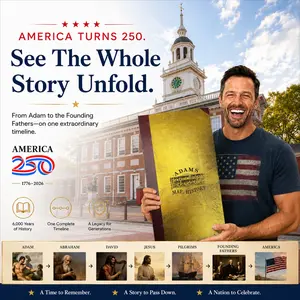 Adams Chart of History 3.0 — Deluxe Full Gold Foil Edition | From Adam to the Founding Fathers, the Perfect America 250th Anniversary Gift | 23-Foot Biblical & World History Timeline | Premium Gilded Hardcover Collector's Edition | 1776–2026