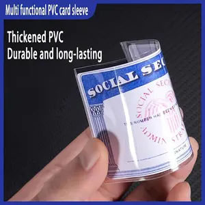 3/7/13/17 pieces thickened waterproof PVC card protective cover - soft and transparent, suitable for the protection of social security cards, medical insurance cards, credit cards, ID cards, bus IC cards and other cards.