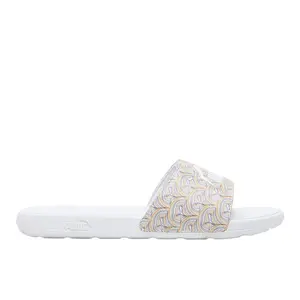 PUMA Womens Cool Cat 2 Pride Graphic Slide Casual Sandals Casual - White