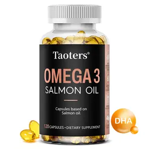 Taoters OMEGA 3 Salmon Oil Health Supplement , ​​Supports Joint Health and Cardiovascular Health, 120 Capsules