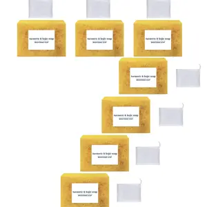 7PCS Turmeric Soap,Deep cleansingSoap,Moisturizing Soap For Face&Body,Body wash&soap For Women&Men Daily Fragrance turmeric soap
