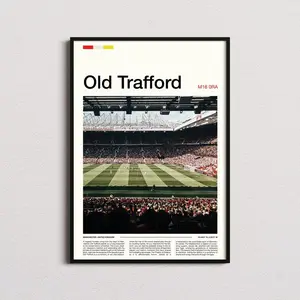 Old Trafford Print, Manchester United Gifts, Manchester United Art, Man United Gifts, Old Trafford Poster, Old Trafford Stadium, MUFC Gifts, NO FRAMED