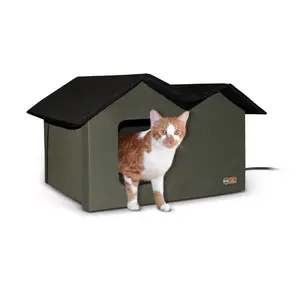 K&H Pet Products Outdoor Heated Extra-Wide Kitty House