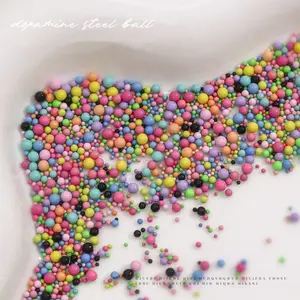 Macaron Mini Steel Beads Box, Bead Assortment, DIY Craft Supplies for Weddings Parties Art Handmade, Nail Art Decorations, Gift Box Filler, Small Objects DIY Decoration