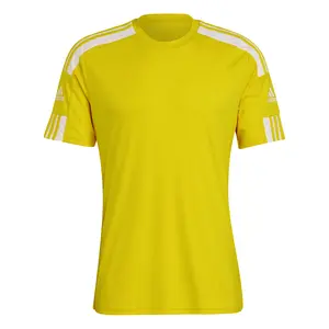 adidas Mens Squadra 21 Crew Neck Short Sleeve Jersey Soccer Cleats  - Yellow