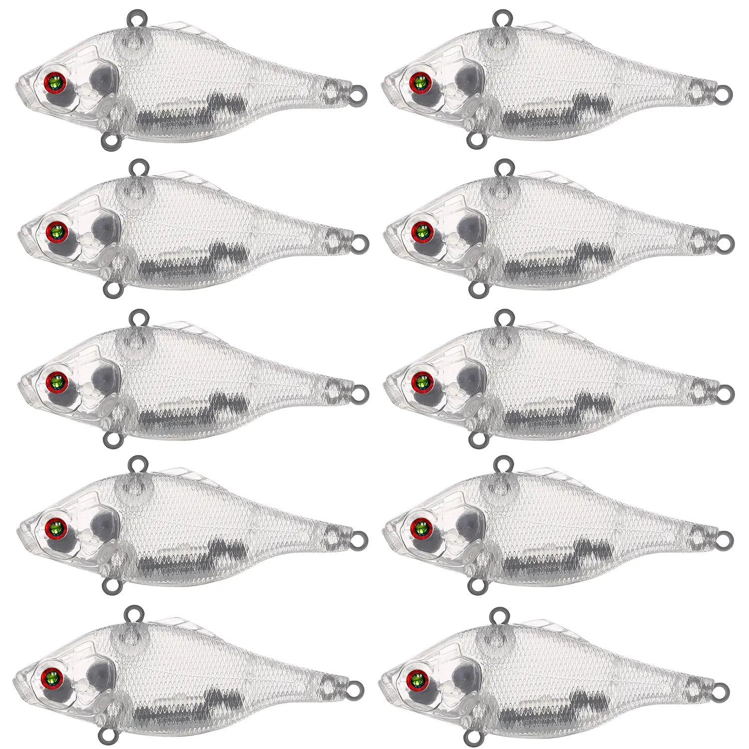Lure Blanks,Unpainted Fishing Lures,25pcs Blank Vib Baits,Crankbait Blank Lure Baits 70mm/8.2g crankbait fishing crankbait