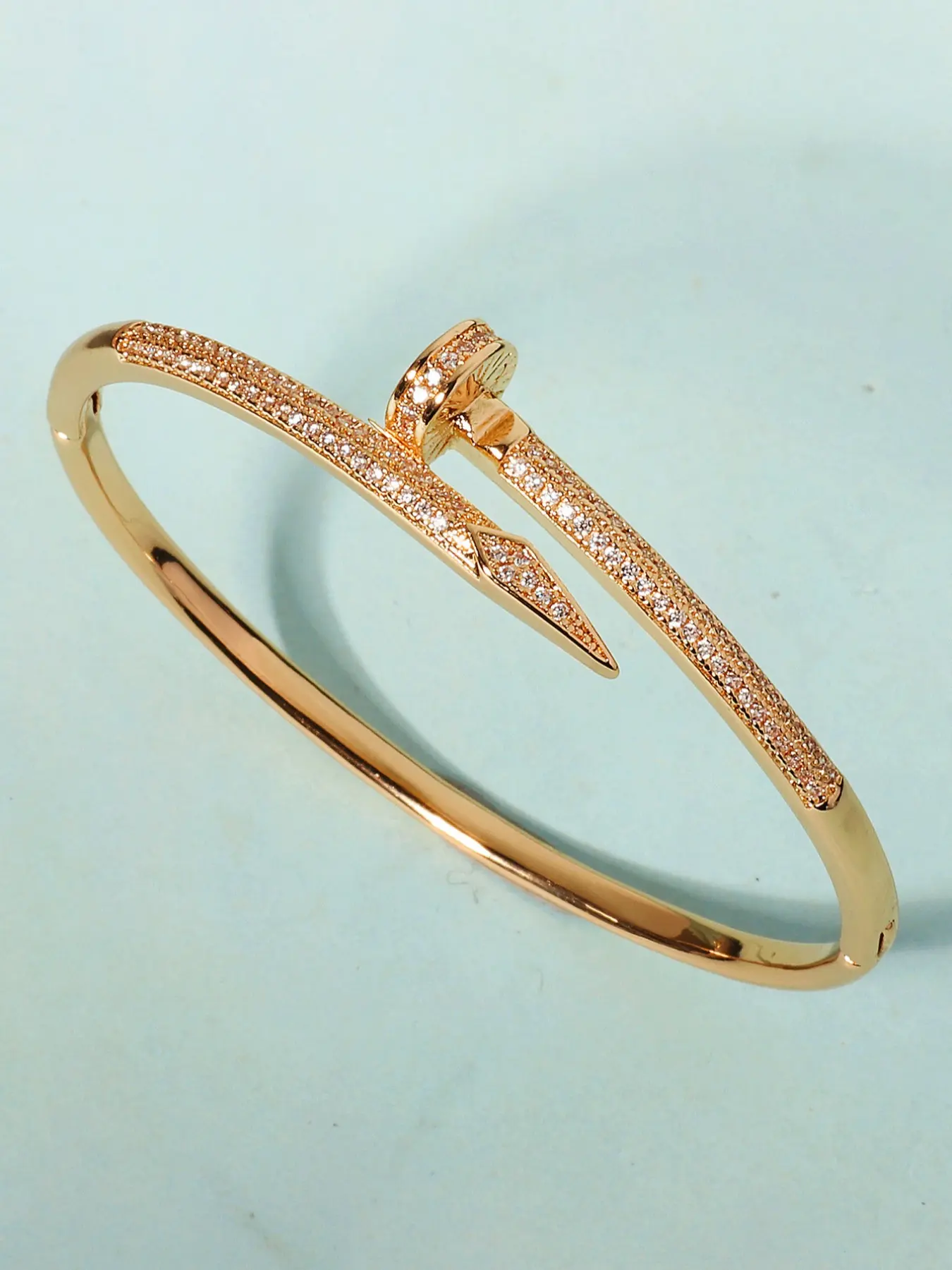 Women's Fashion Bracelet Copper Zirconia Bangle, Bracelet Jewelry, Open Design Easy Wear, Perfect Holiday Gift for Girlfriend, Christmas Present