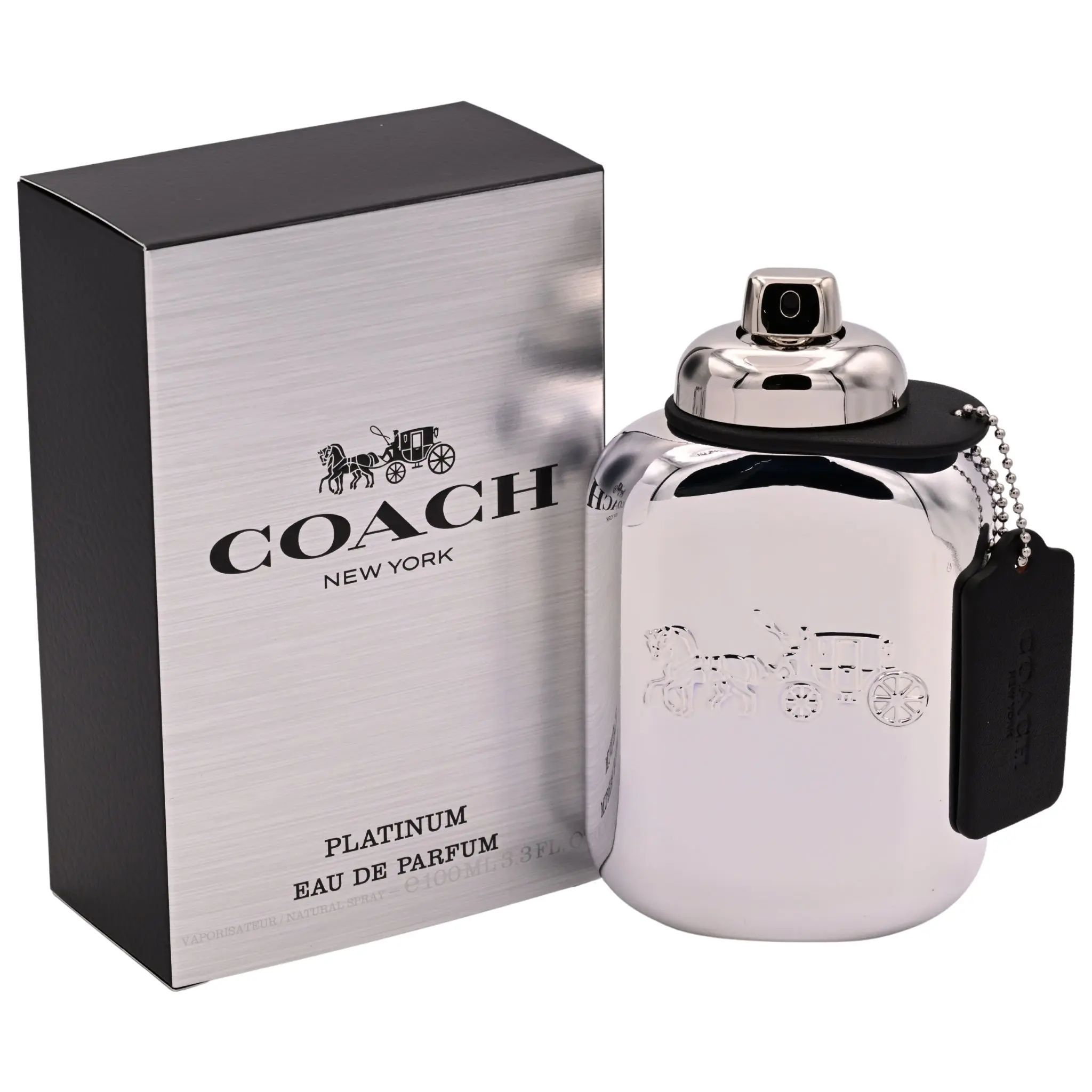 Coach Platinum Eau de Parfum, A Signature Scent for Men with Pineapple & Leathery Vanilla, Woody Vanilla Scents, 3.4 oz Cologne Spray, Woody Scents, Earthy Woody Fragrance