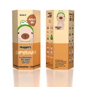 Capybara Huggers: The Phone Hugging Animals Collectable Figurine Blind Bag (1pc) 3cm x 4cm (1.2" x 1.6"). Series 2 Blindbags