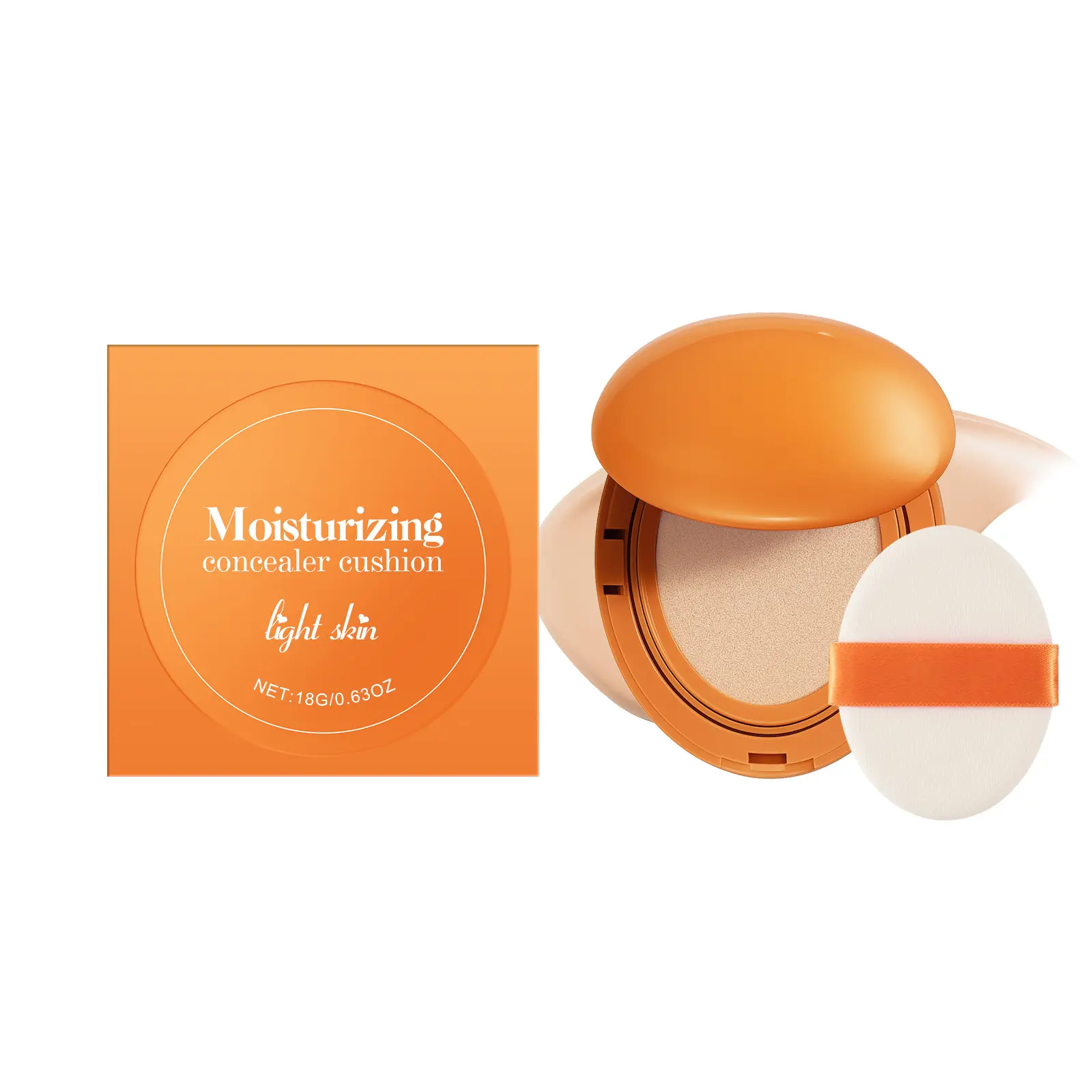 Moisturizing and Smoothing Cushion Foundation—Brightens the complexion, delivers a light and natural finish, and features a smooth, moisturizing texture for a flawless look, Concealer Hydrating Makeup Powder Setting