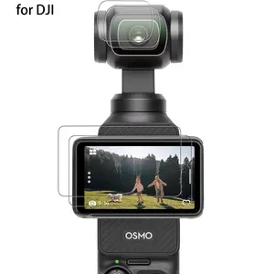 Screen Protector for DJI Osmo Pocket 3, Lens Protector for DJI Osmo Pocket 3 Accessories with Tempered Glass LCD Display Film, Ultra HD Clear, 9H Hardness, Scratch Resistant, Camera