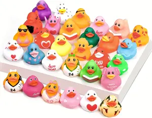 25 Pack Bulk Rubber Ducks for Decor Bath Toys Jeep Ducks Cruise Ship Ducks Graduation 2026 Random Style Stress Relief Sensory Play Gift for Kids Friends