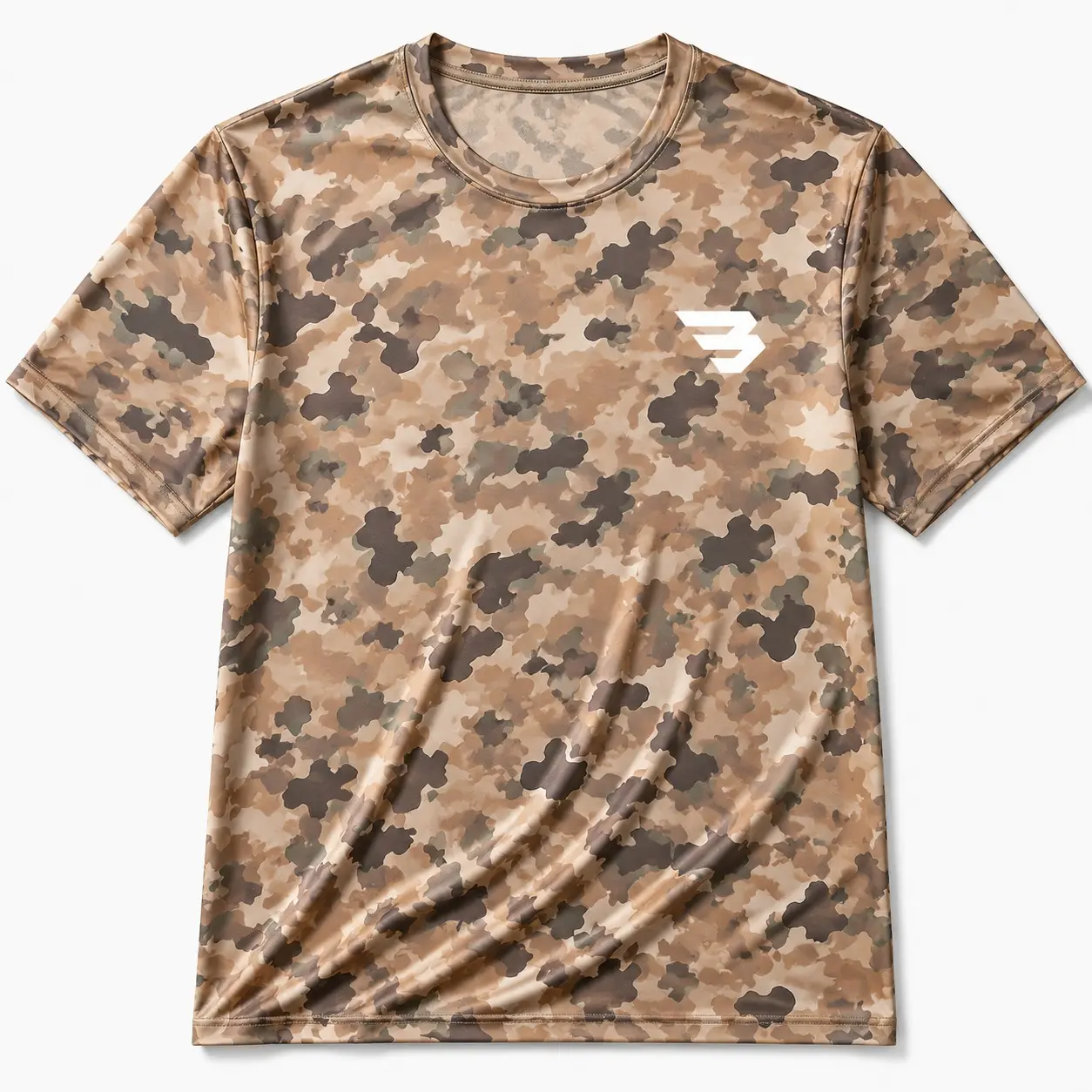BURLEBO Men's Premium Camo Shirt | Performance Athletic T-Shirt | Breathable Quick Dry Activewear