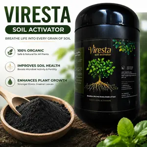 Viresta Soil Revitalizer, Concentrated Humic Acid Soil Conditioner for Lawn, Garden, Fruit Trees, Vegetables & Potted Plants, Makes up to 266 Gallons, 13.8 oz-gan-Viresta