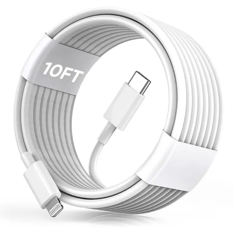 USB C to Lightning [MFi Certified] 10FT Durable Electronic Cellphone iPhone Fast Charger Cable Power Delivery Type C Charging Cord Efficient Data Transfer Compatible with iPhone 14 13 12 11 Pro Max X XS XR 8 7 6s Plus SE Devices Charging Cables