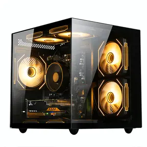 Suevery Prebuilt Desktop Computer, AMD Ryzen 5 3500X 6-Core Processor, 16GB RAM, 512GB SSD, RX560 4G GPU, RGB Gaming Tower, WiFi 6, HDMI/DP, for Home Office, Business & Casual Gaming
