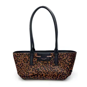 Rag & Bone Realm Satchel Leopard Print Statement Shoulder Bag with Dual Leather Straps & Structured Design for Everyday Wear