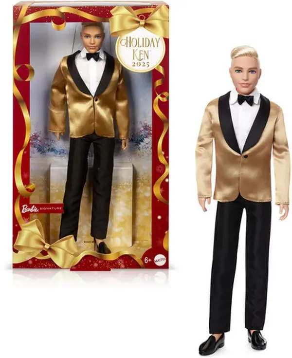 Barbie Holiday Ken Doll 2025, Blonde  [COLLECTIBLES] Paper Doll, Collectible