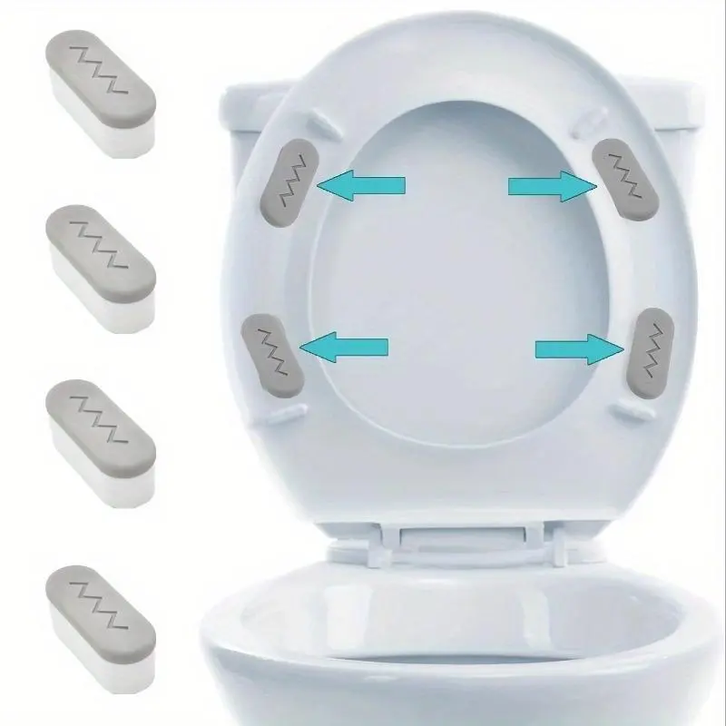 4pcs Toilet Seat Bumper, Bidet Seat Bumpers With Strong Buffer And Adhesive Function For Bidet Attachment, Keep Your Toilet Seat More Secure And Comfortable Toilet Bumper, Bathroom Accessory
