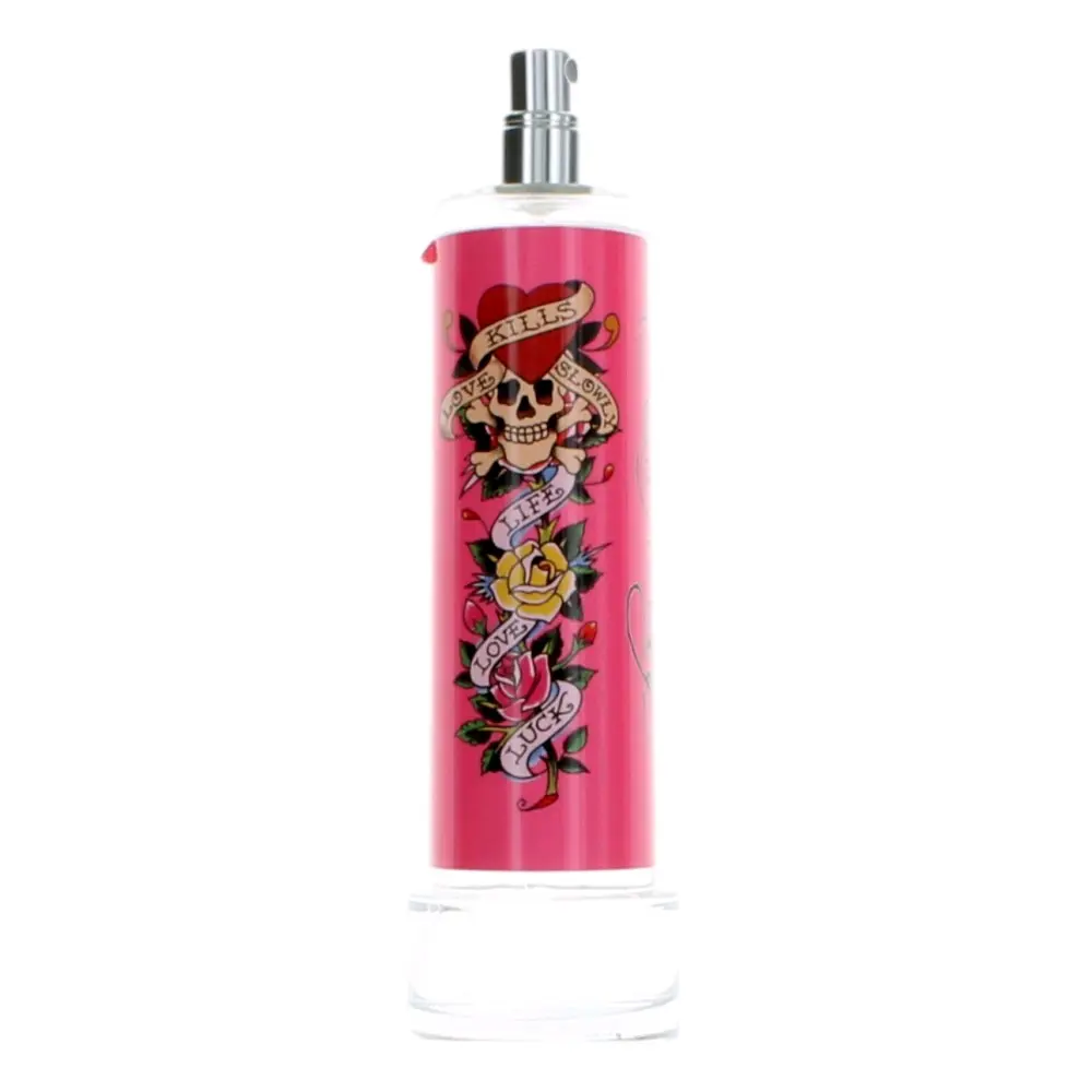 Ed Hardy by Christian Audigier, 3.4 oz EDP Spray for Women Tester, No Cap, Grapefruit, 3.4Oz, Addictive, Black Freesia, Explosion Of Fruits, Fruity Floral, Super Vibrant, Dark Eeriness
