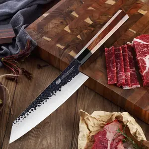 FINDKING Dynasty Series Japanese Kiritsuke Knife, Multi-Purpose Gyuto Chef knife, 9Cr18MoV High Carbon Steel Blade, African Rosewood Octagonal Handle, for Meat, Fruits, Vegetables,9 Inches