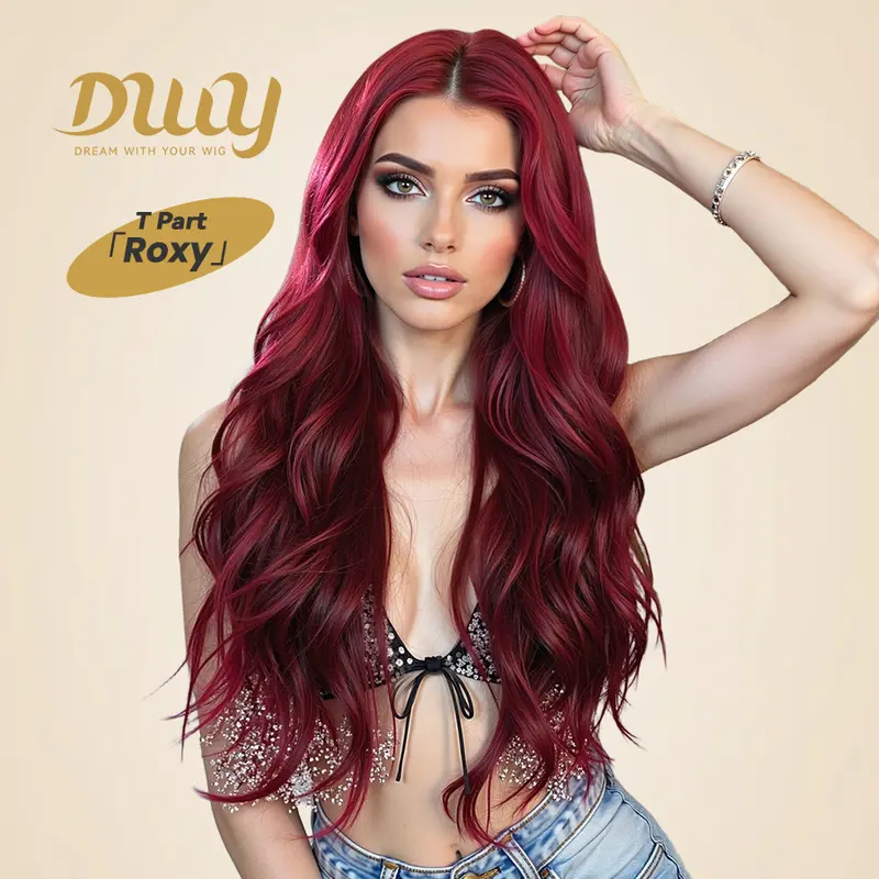 full lace burgundy wig - TikTok Shop display picture 1