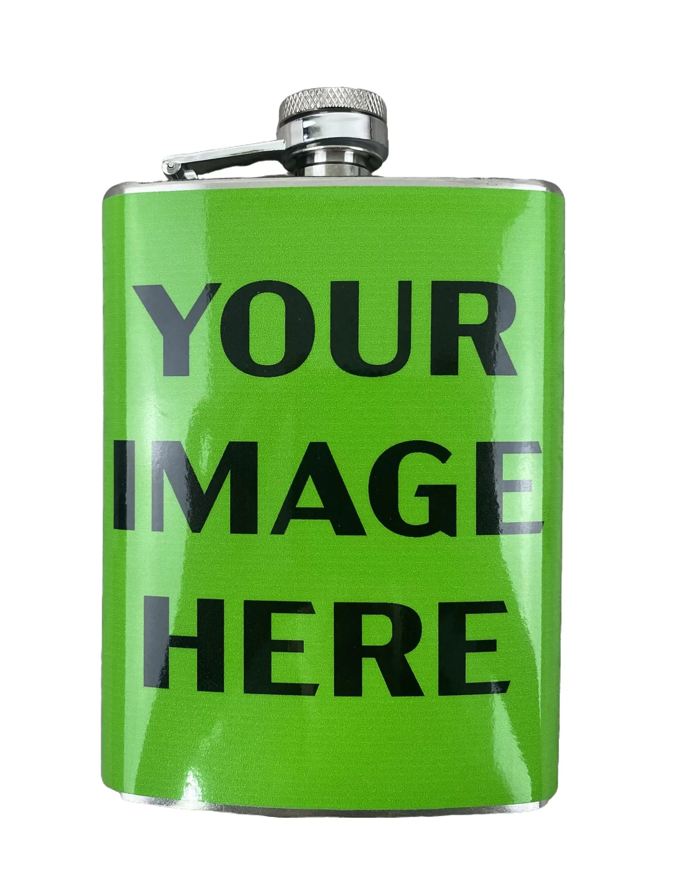 CUSTOMIZABLE "Your Image" 8oz Stainless Steel Flask