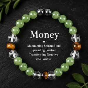 ARPURRAINA Tiger Eye Stone Money Attraction Bracelet Crystal Bracelet 8mm Natural  Handmade Beads Unity Protection Encouragement Gift for Women Men Fashionable Colorblock Beaded Elastic 15-20cm summerwins