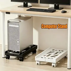 No More Back Pain Moving Heavy PCs! Telescoping Computer Tower Stand For All Sizes