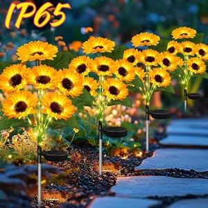 2026 New Sunflower Solar Lights, Outdoor Decorative Lights, Set of 1 Solar Garden Decorative Lights, Suitable for Gardens, Courtyards, Flower Beds, and Pathways. An Ideal Gift for Women, Moms, Grandmas, and Girlfriends