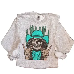 Skellie Desert Cowgirl Sweatshirt, western clothing, western outfits women, western tops, T-shirt and Hoodie