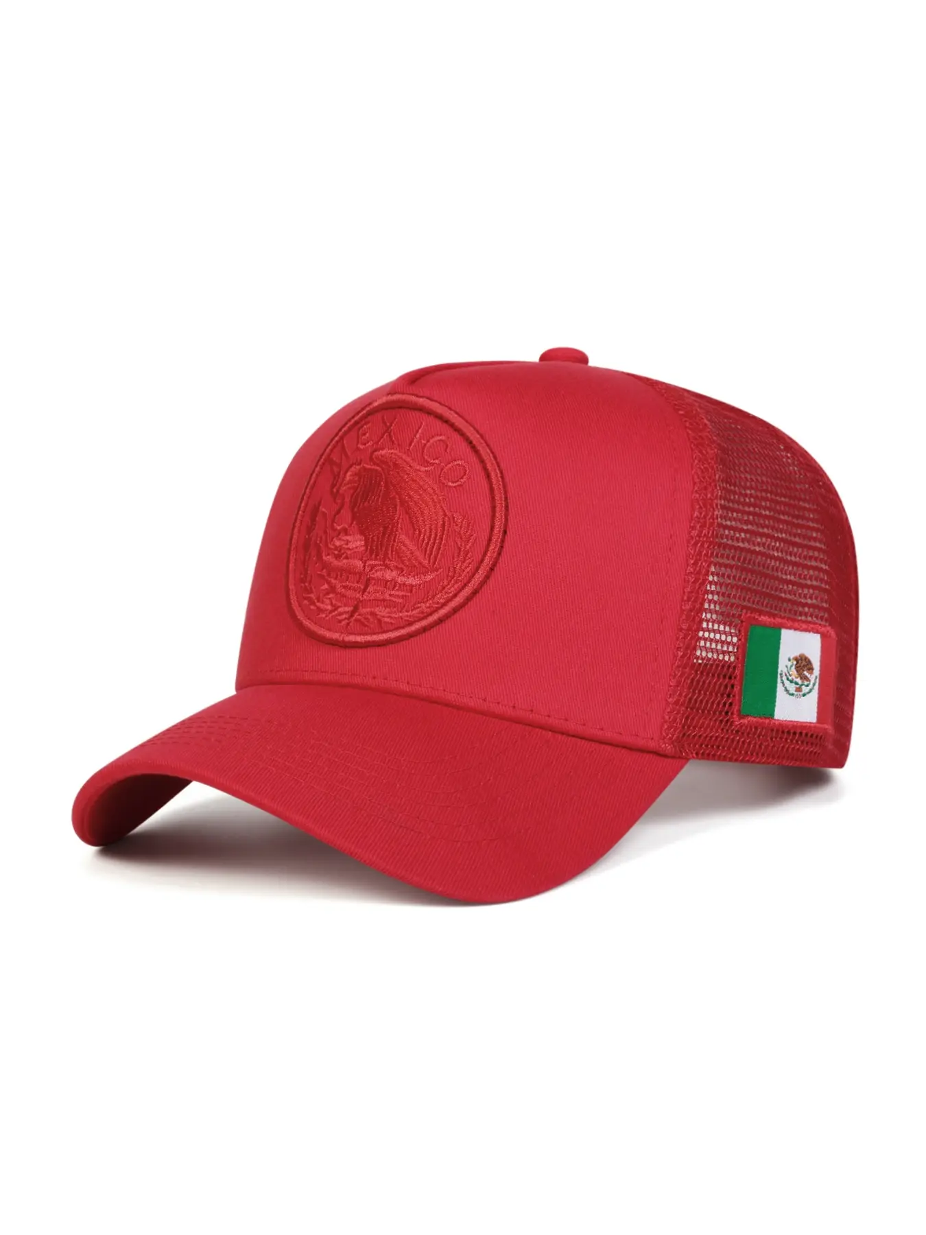 Unisex Mexican Flag Baseball Cap, Geometric Pattern Adjustable Sun-Protection Hat for Spring and Fall, Casual Fitted Outdoor Travel and Beach Vacation Headwear
