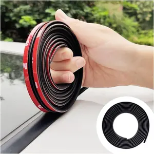 16.4Ft T-Shape Weather Stripping, Self-adhesive Rubber Seal Trim for Car Windshield Sunroof