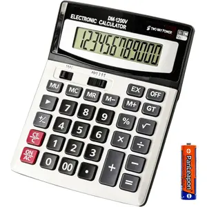 12 Digit Desktop Calculator with Large LCD Display and  Button,  Solar Power and , Standard Function for Office (YE1200v)