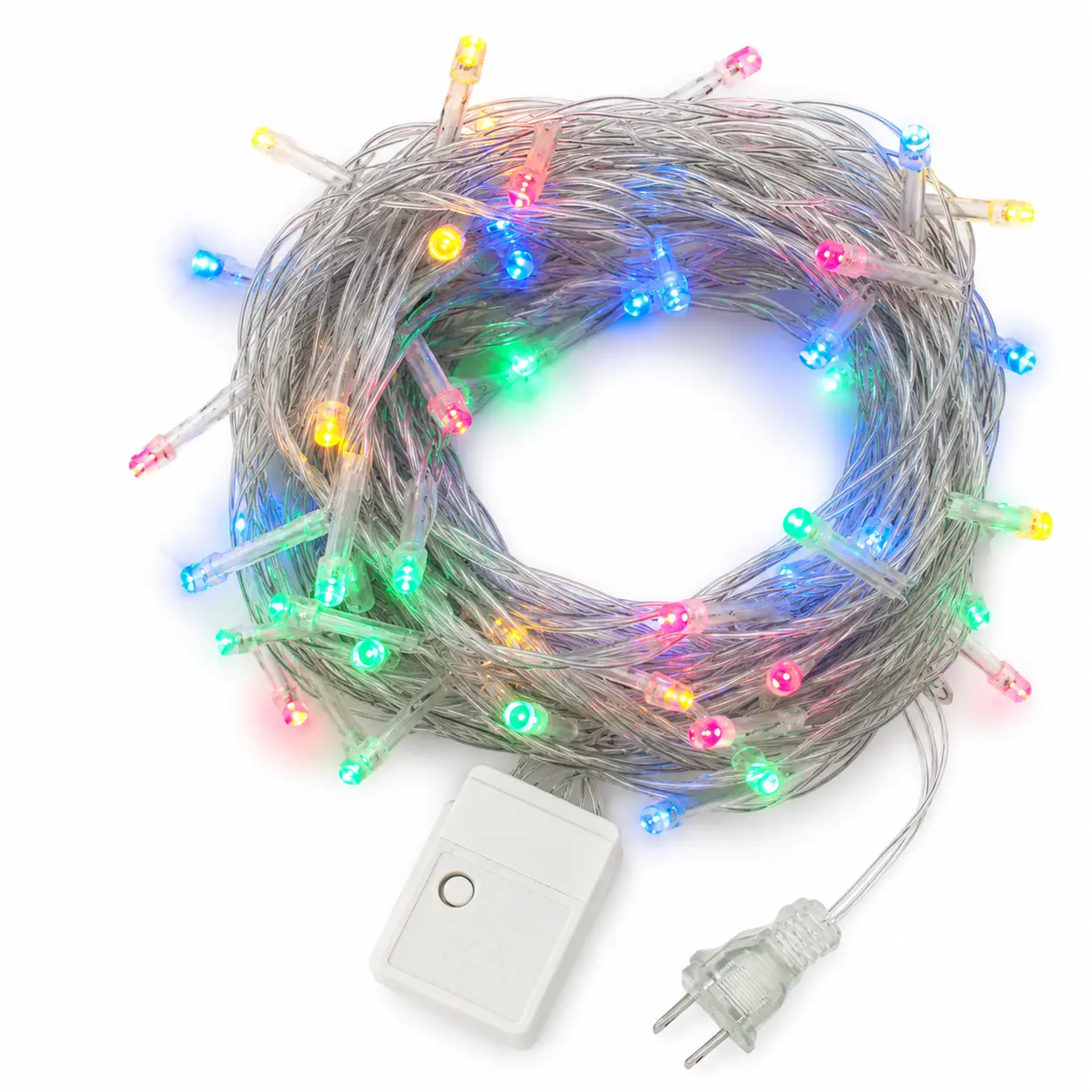 Perfect Holiday 110 LED Icicle Lights Multicolor Indoor Outdoor Decorative Lighting 8FT