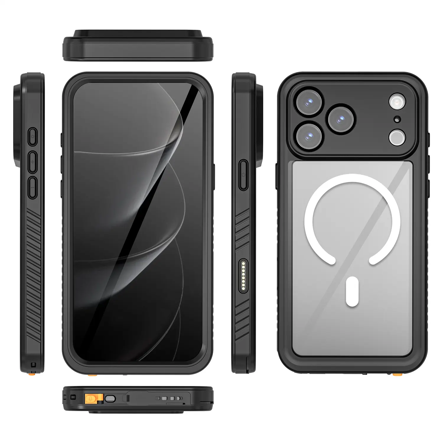 Fin Shellbox FS IP68 Waterproof Magsafe Case for iPhone 17 Pro Max 17 Pro 17 Air 17 Wireless Charging Defender Diving Cover Funda