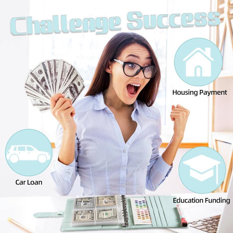 [Buy 3 counts get 50% off]100 Days to Save $5050 | A5 Savings Challenge Binder with 100 Envelopes & Tracker | Effective Money Management Tool | Build Saving Habits with Motivational Coin Envelope System