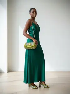 Elegant Italian Design Shoes and Bag Set, Comfortable Chunky Heel Shoes, Soft Handbag for Evening Parties, Stylish Party Shoe and Bag