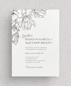 Magnolia Invitation Suite | Card Stock Wedding Invitations | Personalized Design