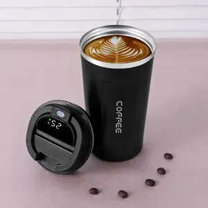 Innotech Double wall stainless steel Smart temperature display Coffee, Tea, hot drinks Mug/Bottle/Cup with Led temperature display on lid