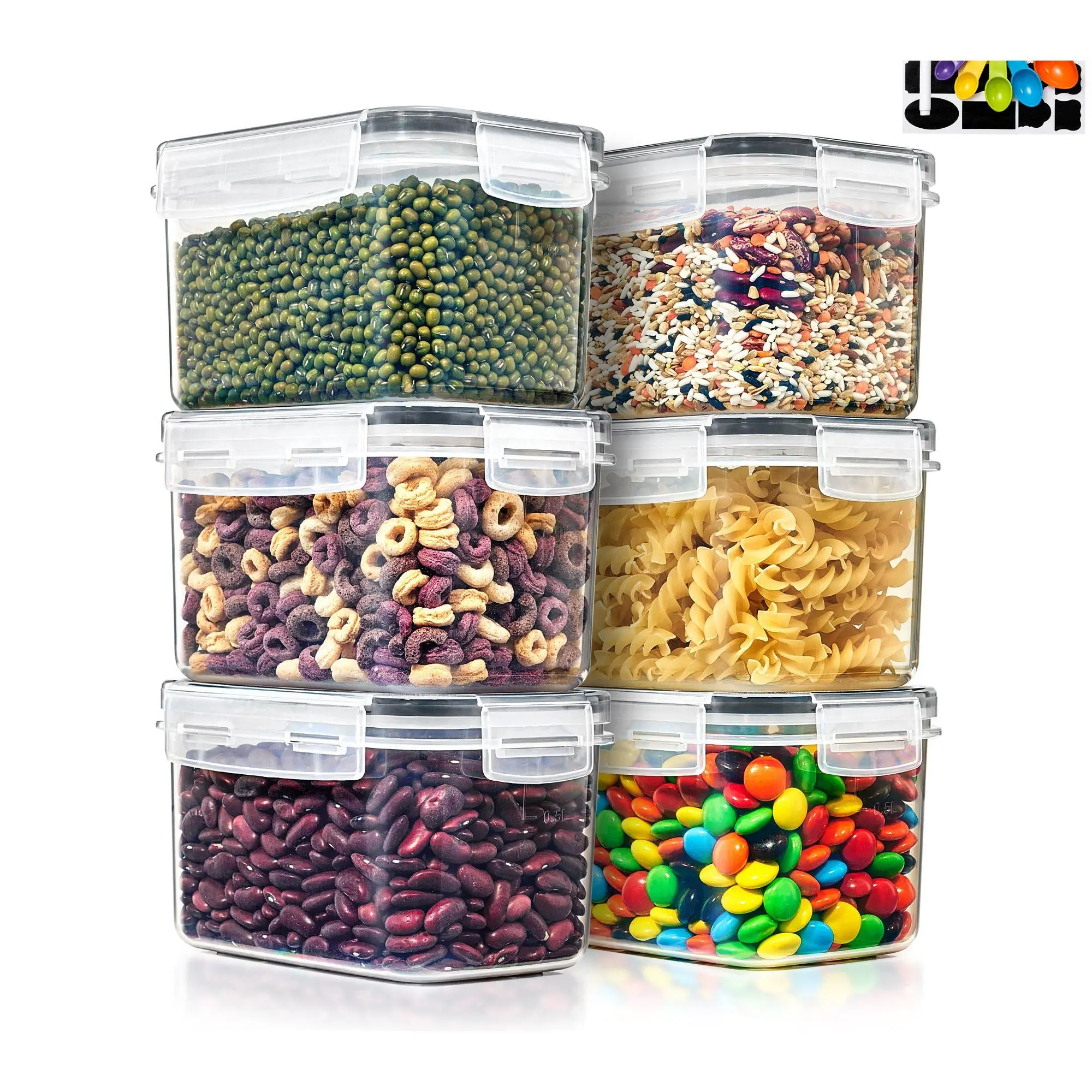 Sorbus Airtight Food Storage Containers with Lids 6-Pack