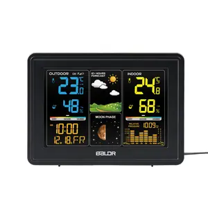 BALDR Wireless Home Weather Station – Indoor Outdoor Thermometer, Forecast & Atomic Clock